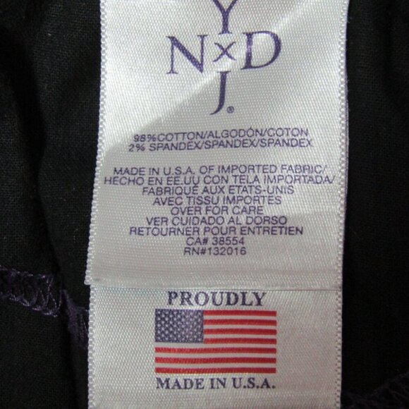 NYDJ Jeans Black Denim Lift Tuck Technology Size 16 Straight Leg Stretch USA - Picture 9 of 12